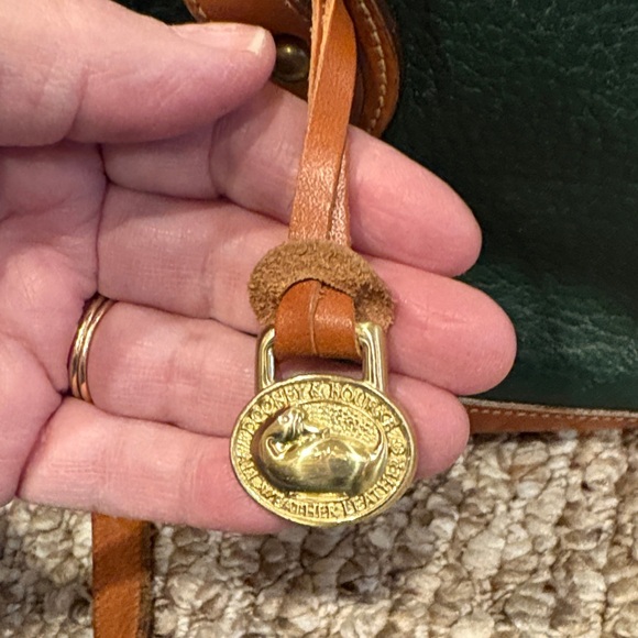 Dooney & Bourke Dark Green Pebbled Leather Bag, Pure Quality, Very Good Cond - Picture 14 of 14